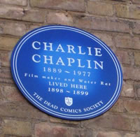 Charlie Chaplin Blue Plaque London