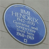 Jimi Hendrix Blue Plaque London